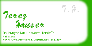 terez hauser business card